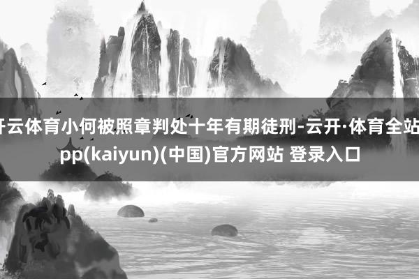 开云体育小何被照章判处十年有期徒刑-云开·体育全站app(kaiyun)(中国)官方网站 登录入口