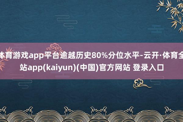 体育游戏app平台逾越历史80%分位水平-云开·体育全站app(kaiyun)(中国)官方网站 登录入口