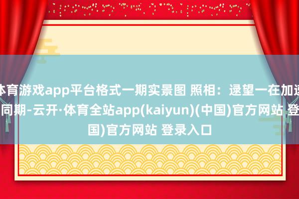 体育游戏app平台格式一期实景图 照相：逯望一在加速树立的同期-云开·体育全站app(kaiyun)(中国)官方网站 登录入口