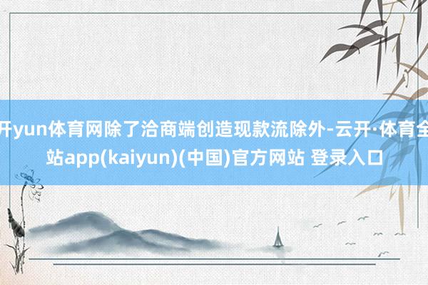 开yun体育网除了洽商端创造现款流除外-云开·体育全站app(kaiyun)(中国)官方网站 登录入口