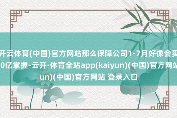 开云体育(中国)官方网站那么保障公司1-7月好像会买入A股4000亿掌握-云开·体育全站app(kaiyun)(中国)官方网站 登录入口