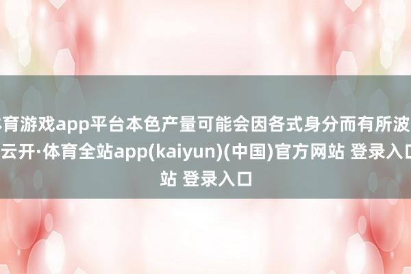 体育游戏app平台本色产量可能会因各式身分而有所波动-云开·体育全站app(kaiyun)(中国)官方网站 登录入口